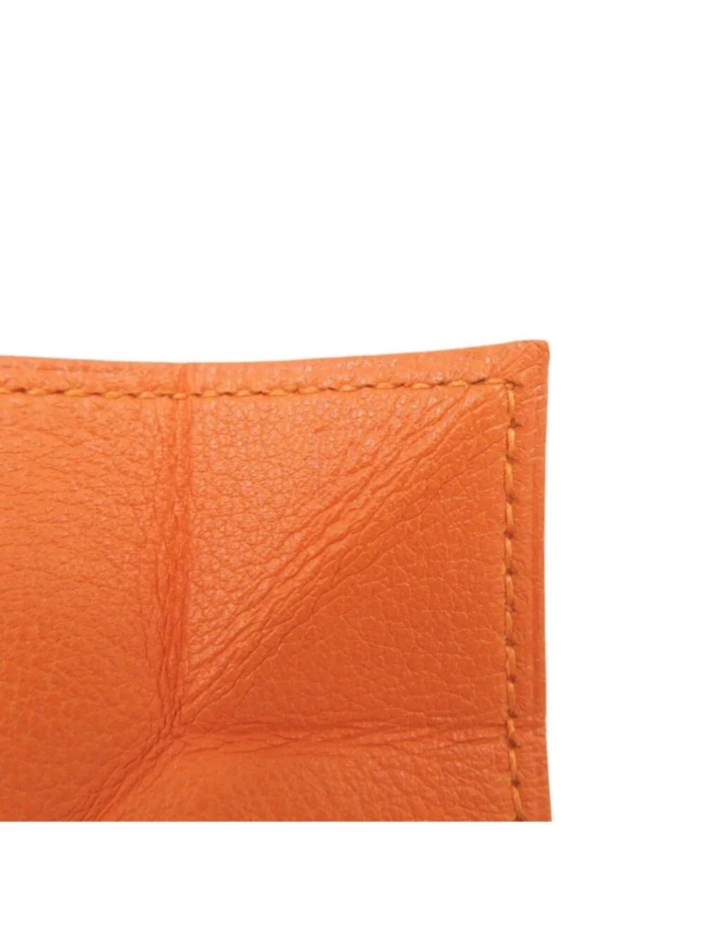 Hermes Levain Quatre Vo Garibaldi Orange Gold Coin Case